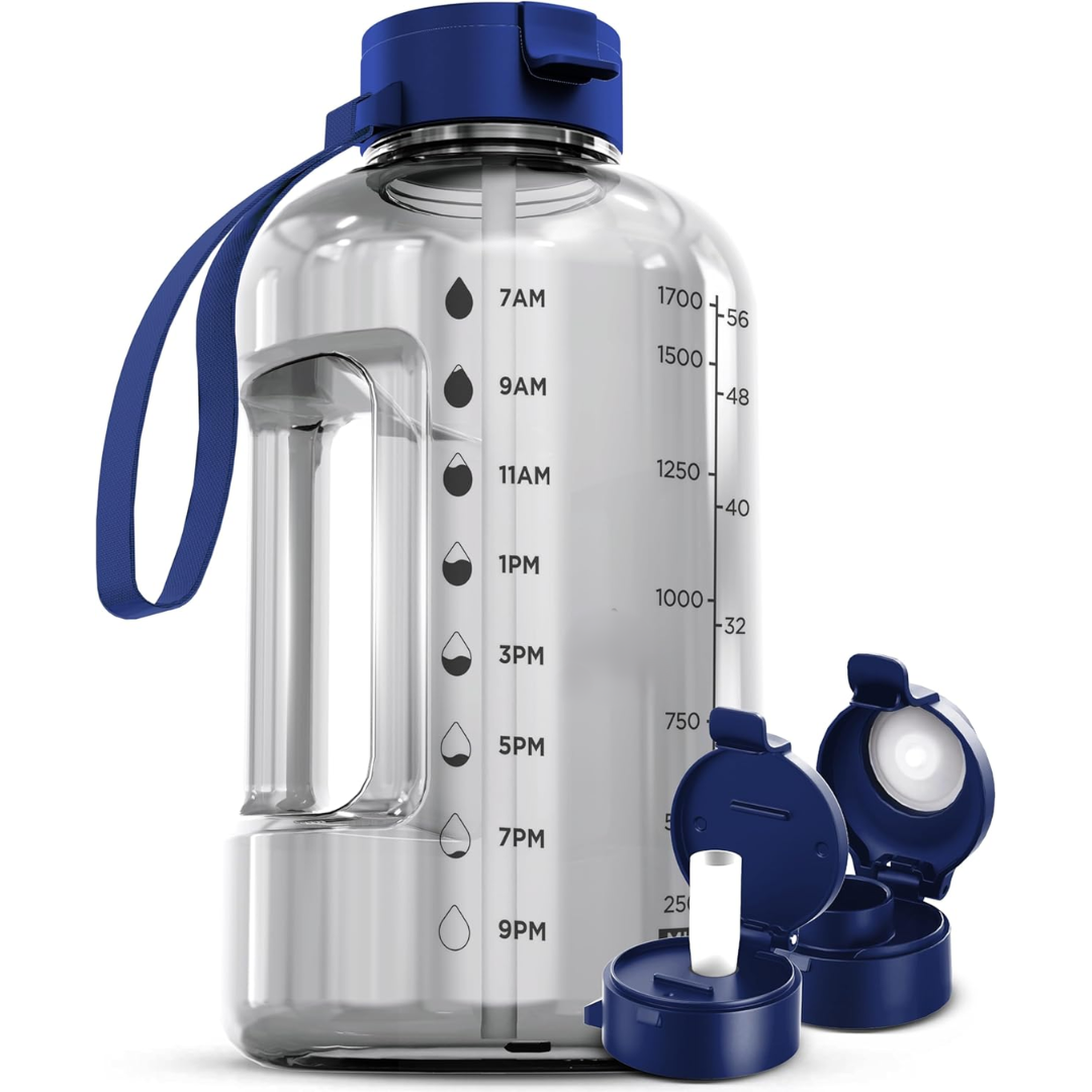 HydraMark - Elegant 2L Water Bottle with Time Marker