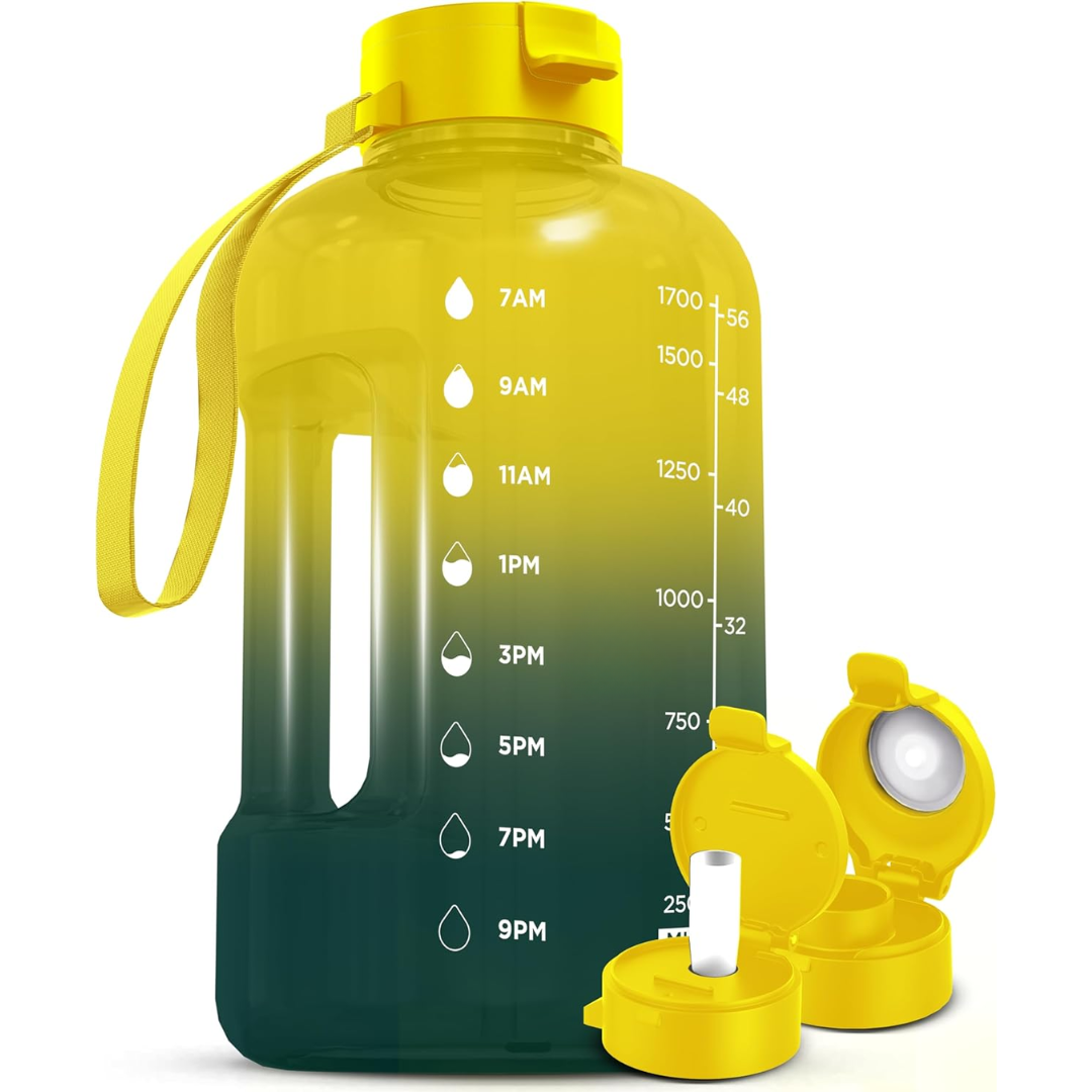 HydraMark - Elegant 2L Water Bottle with Time Marker