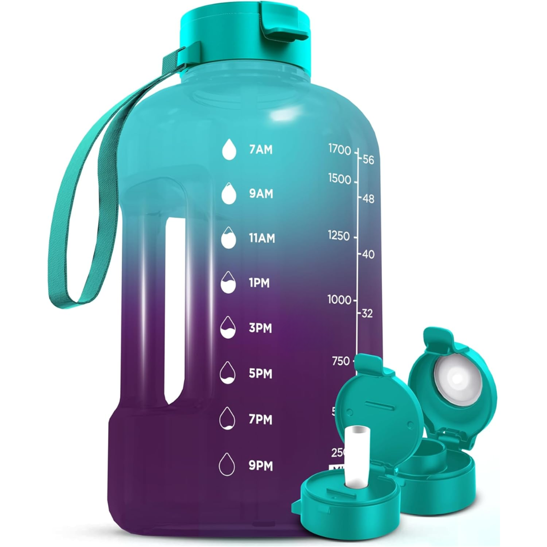 HydraMark - Elegant 2L Water Bottle with Time Marker