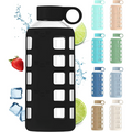HydraFlow - Glass Drinking Bottle Whiteh Time Indicator and Protection