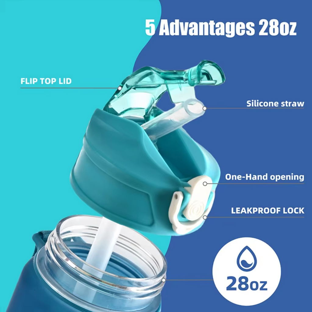HydraMax - Large Leak-Proof Sports Water Bottle 1L