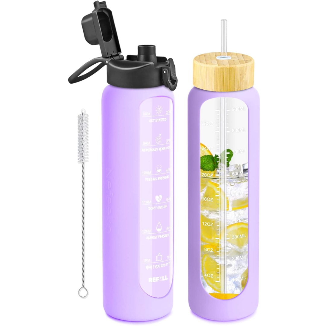 HydraVibe - Reusable Water Bottle with Motivation and Straw