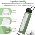 HydraVibe - Reusable Water Bottle Whiteh Motivation and Straw