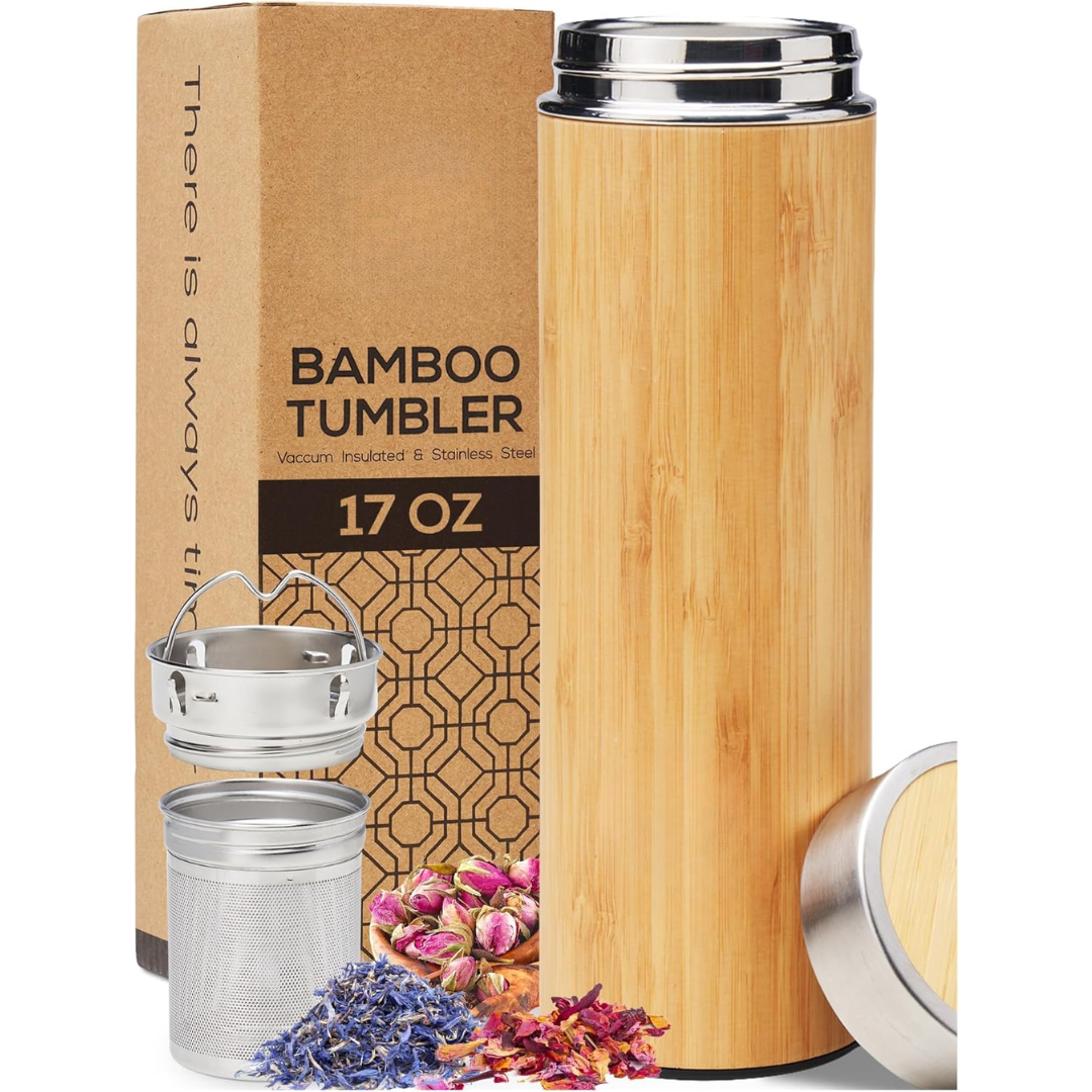 TeaFusion - Luxury Bamboo Tea Bottle 500ml