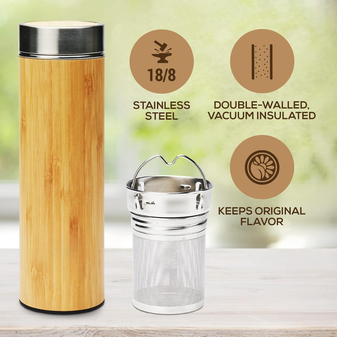 TeaFusion - Luxury Bamboo Tea Bottle 500ml