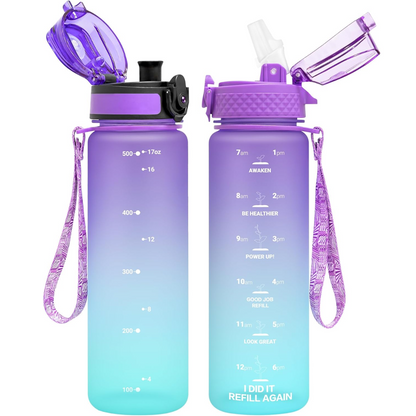 EcoFlow - Reusable Tritan Water Bottle with Straw