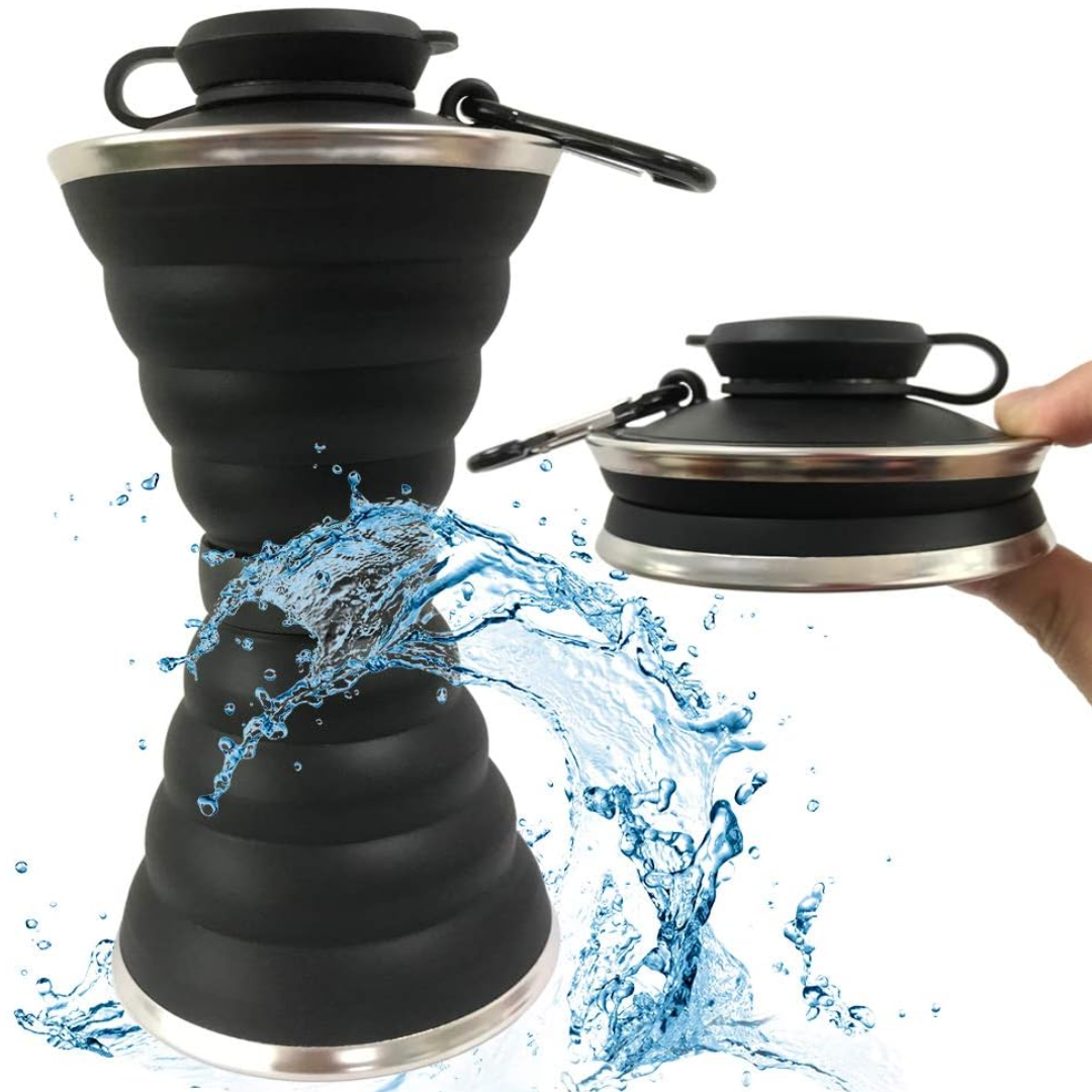 HydroFold - Handy Foldable Water Bottle with Hook