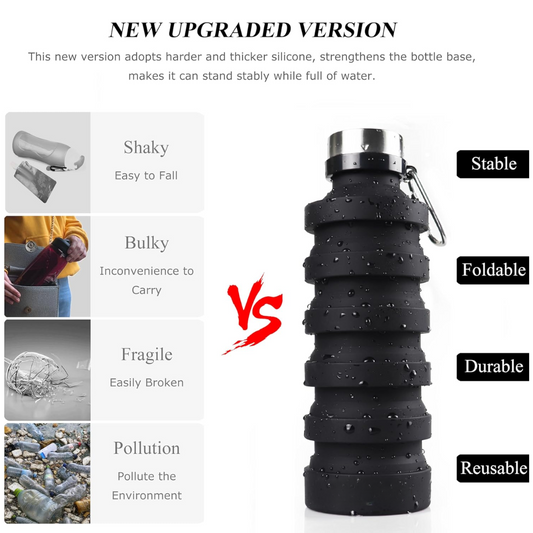 FlexiHydrate - Sustainable Foldable Water Bottle