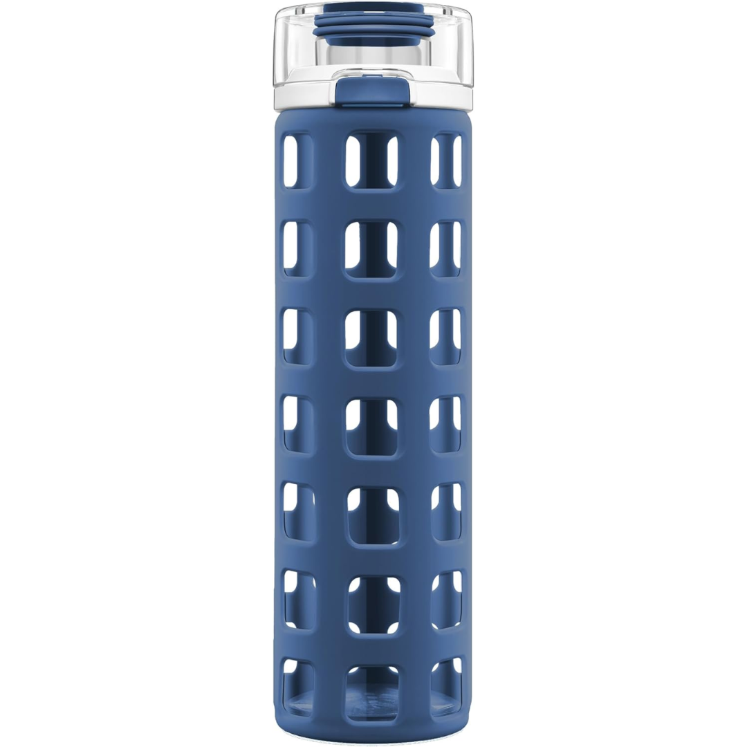 PureSip – Sustainable Glass Water Bottle with Flip Lid