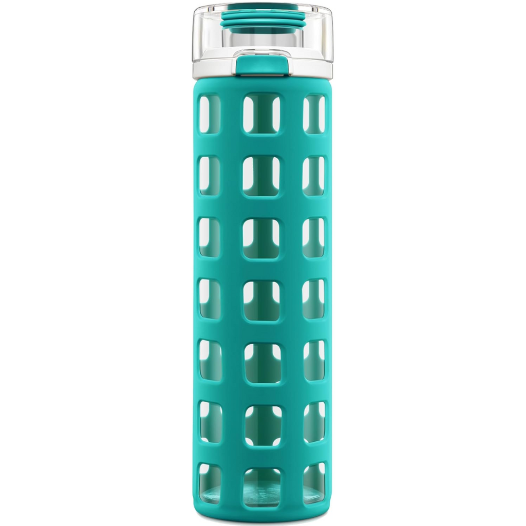 PureSip – Sustainable Glass Water Bottle with Flip Lid