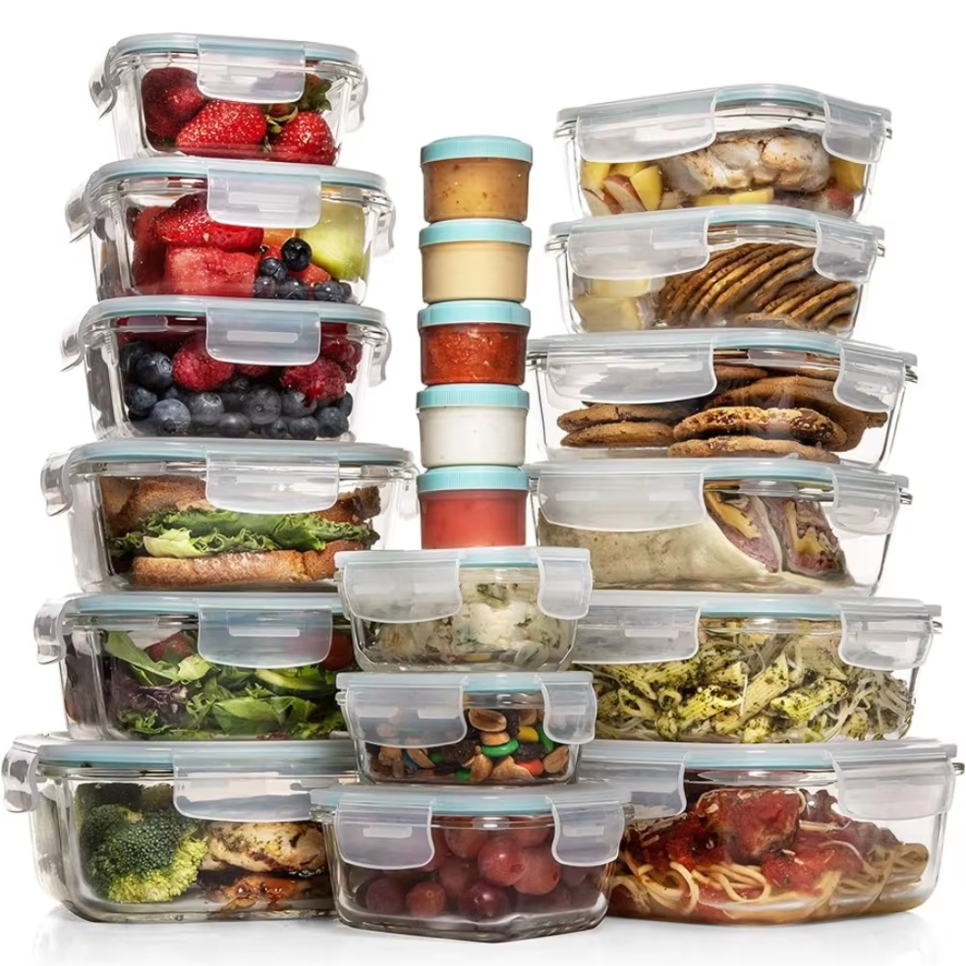 GlassSafe - 32-Piece Airtight Storage Jar Set