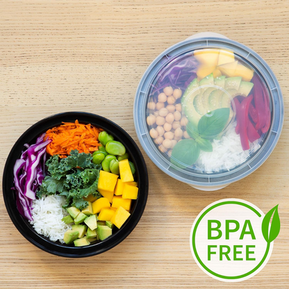 MealPrepPro - Durable Round Plastic Storage Boxes