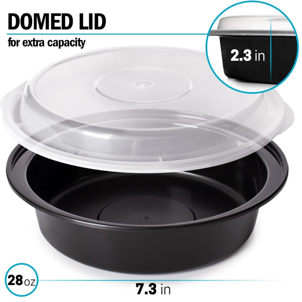 MealPrepPro – Durable Round Plastic Storage Boxes
