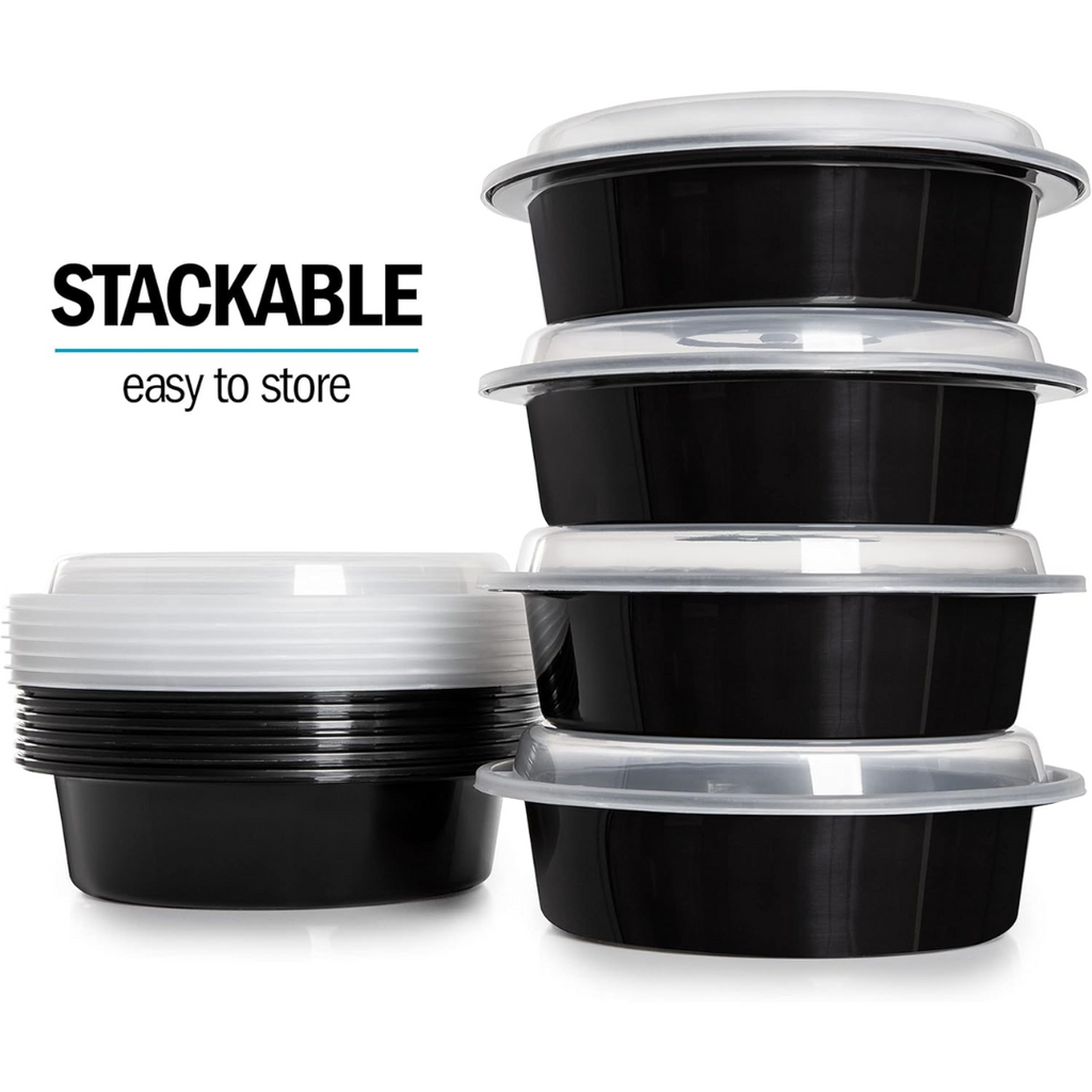 MealPrepPro – Durable Round Plastic Storage Boxes