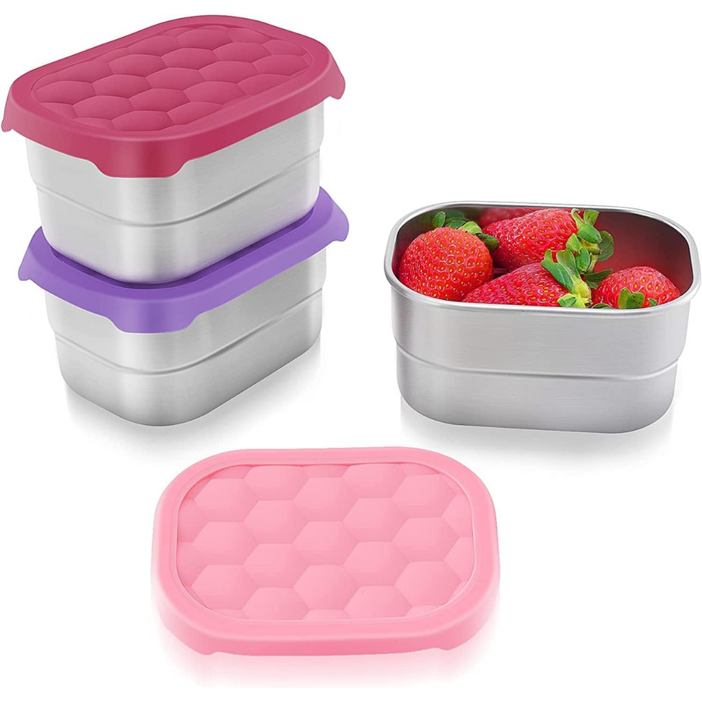 SnackGuard – Stainless Steel Snack Containers with Silicone Lid