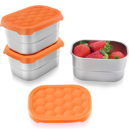 SnackGuard - stainless steel snack containers with silicone lid