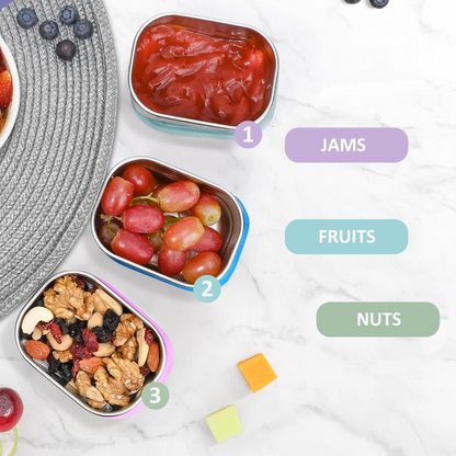 SnackGuard - stainless steel snack containers with silicone lid