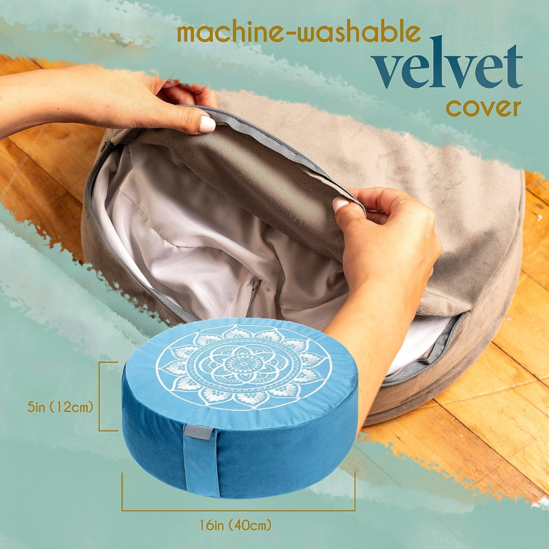 VelvetZen – Luxury Meditation Cushion in Premium Velvet