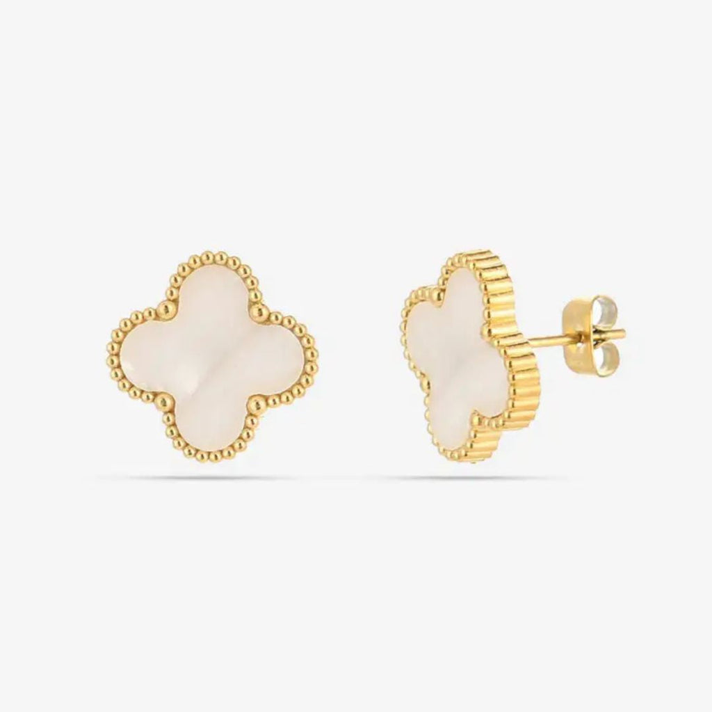 Pearl Clover Earrings | Elegance and Unique Design