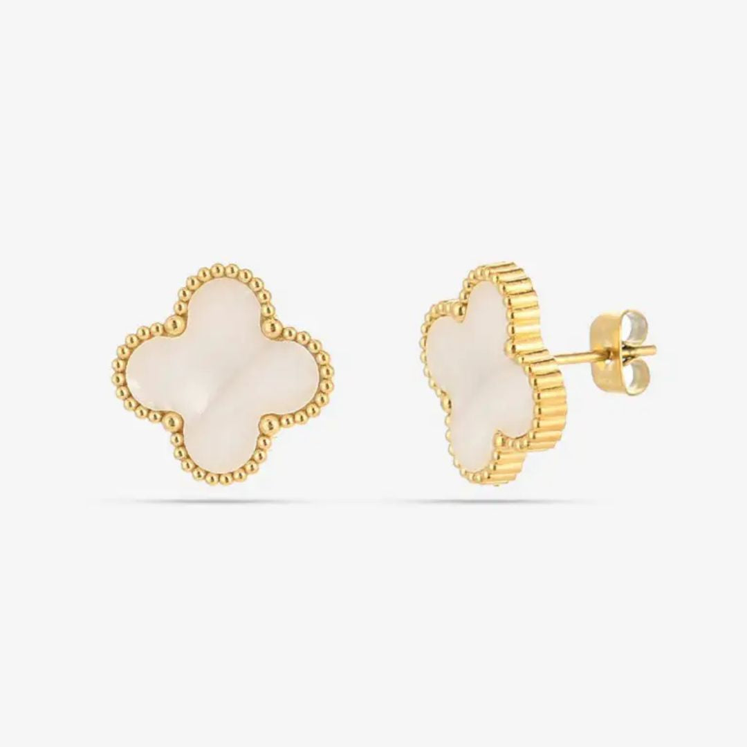 Pearl Clover Earrings | Elegance and Unique Design