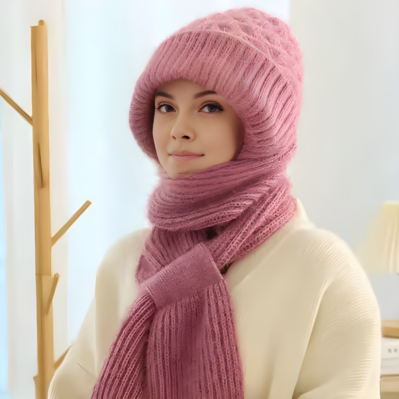 CozyWind Beanie & Scarf Set - Women's Winter Fashion
