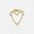 BoldHeart Ring - Elegant Open Heart Ring