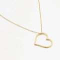 BoldHeart Necklace - Elegant Open Heart Pendant