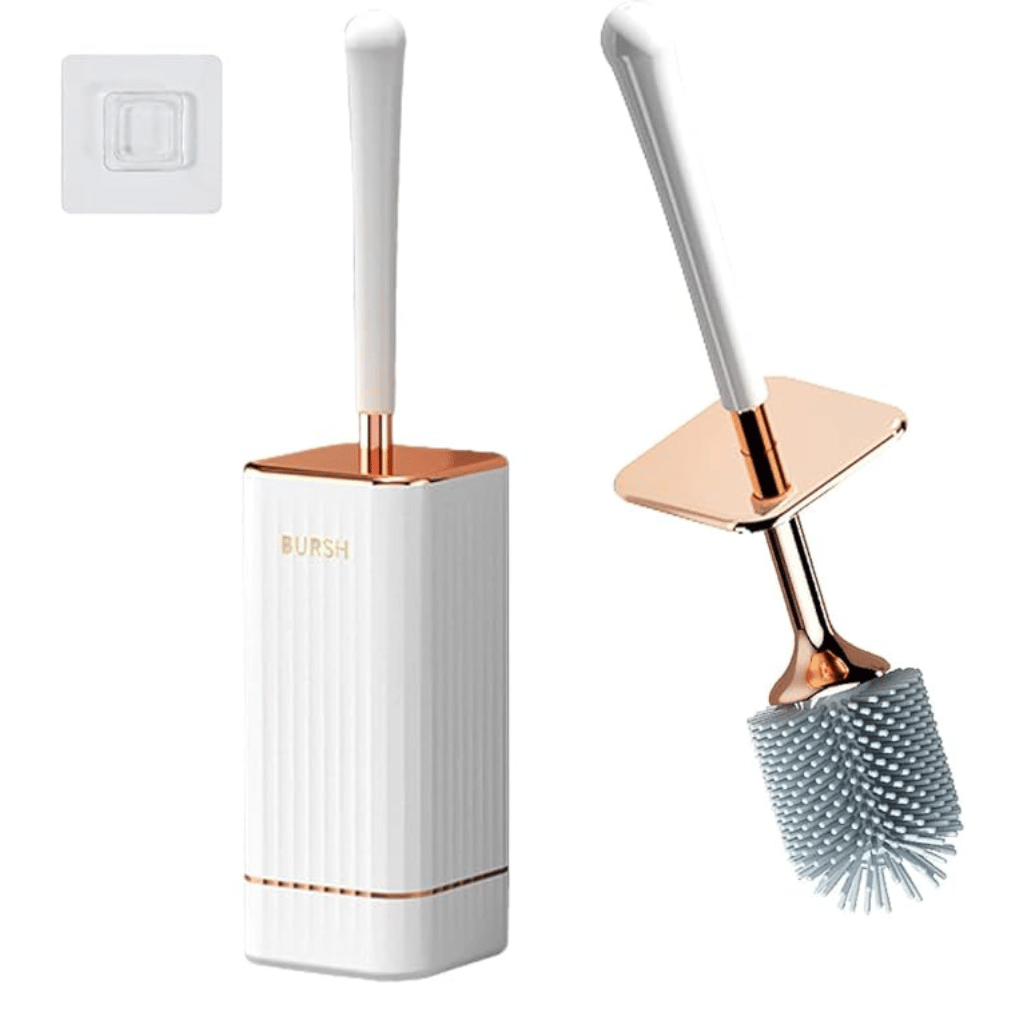 Elegant Flexi Toilet Brush with Quick-Drying Wall Mount