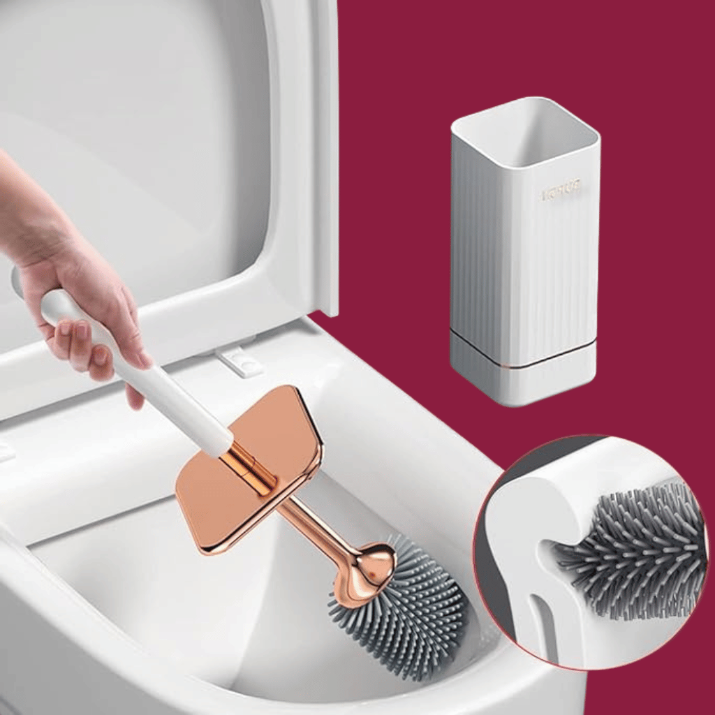 Elegant Flexi Toilet Brush with Quick-Drying Wall Mount