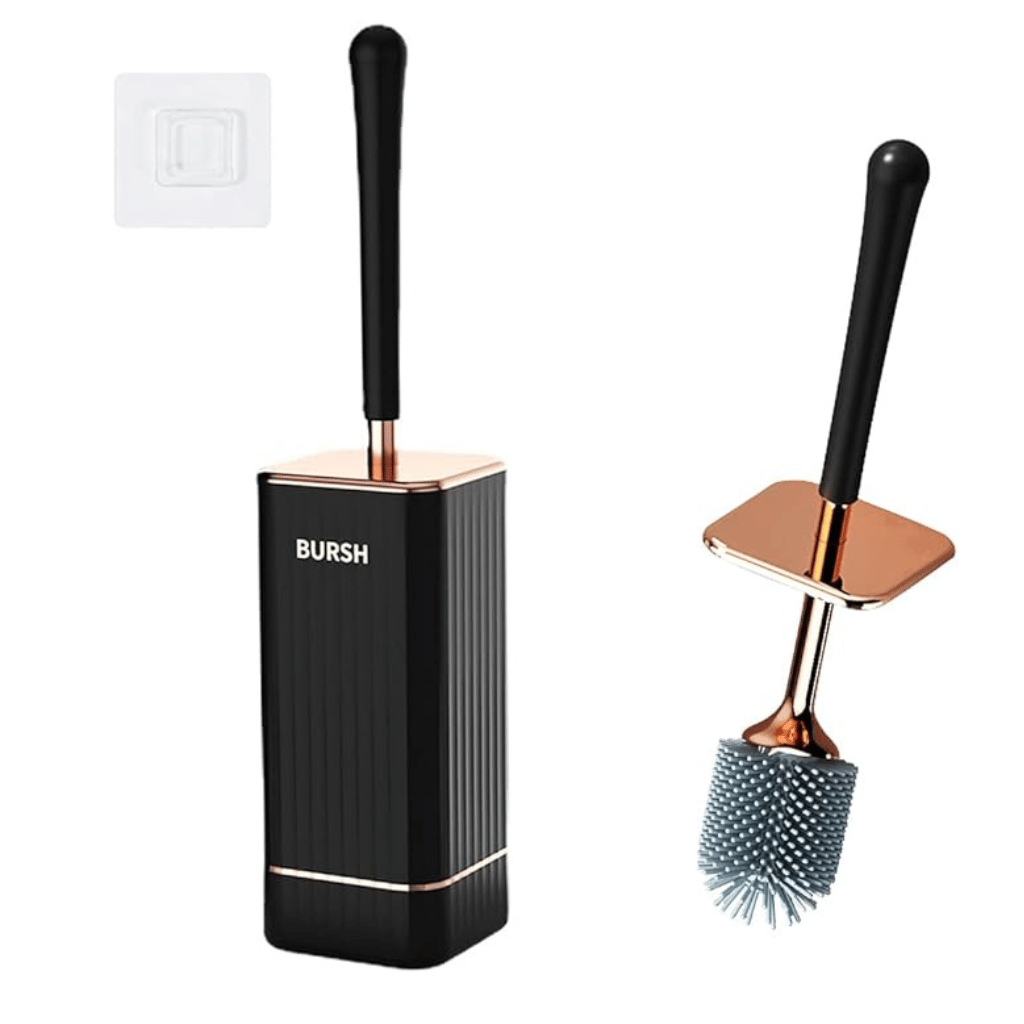Elegant Flexi Toilet Brush with Quick-Drying Wall Mount