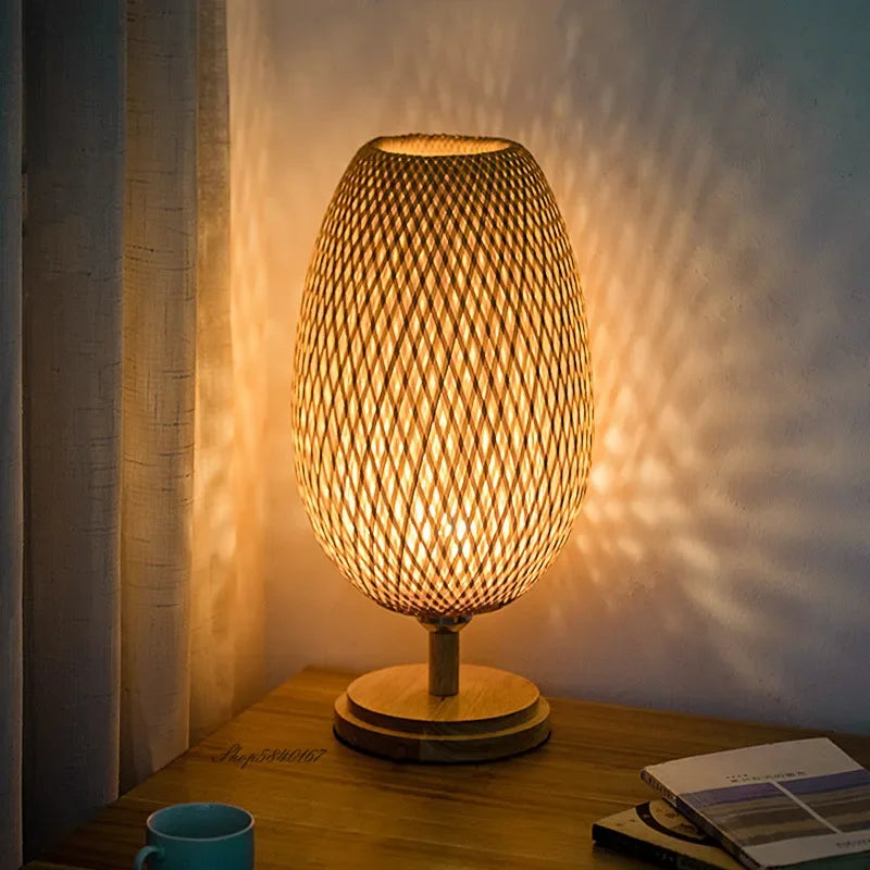 VintageBamboo - Bamboo Vintage Table Lamp
