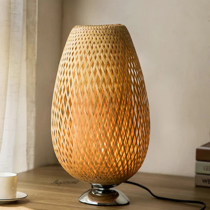 VintageBamboo - Bamboo Vintage Table Lamp