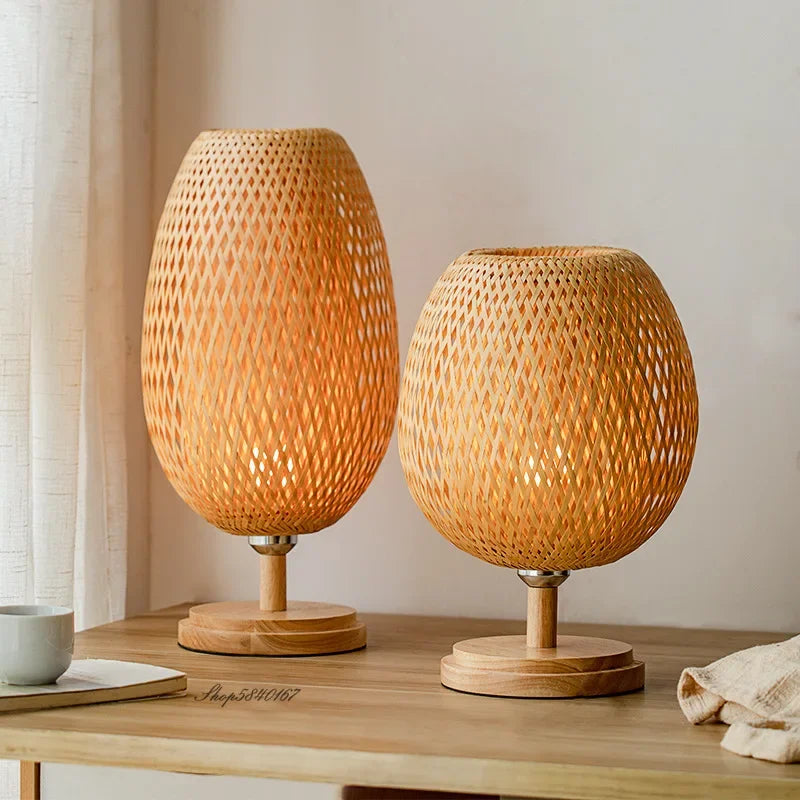 VintageBamboo - Bamboo Vintage Table Lamp