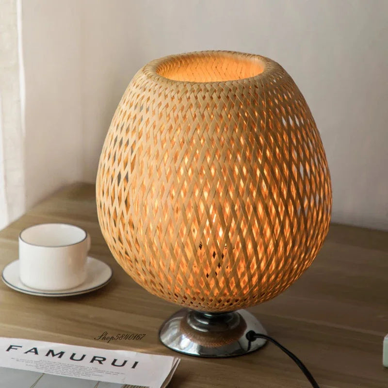 VintageBamboo - Bamboo Vintage Table Lamp