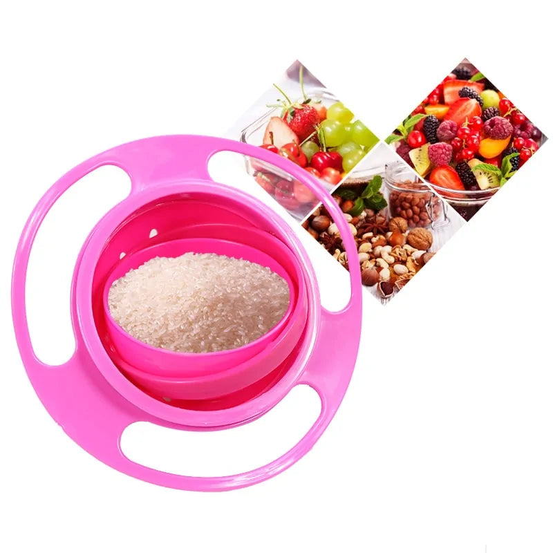 SpinMaster - Tiltable Spill-Proof Gyro Bowl for Snacks