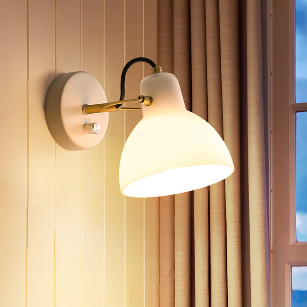 EssenceGlow - Minimalist White Glass Wall Lamp