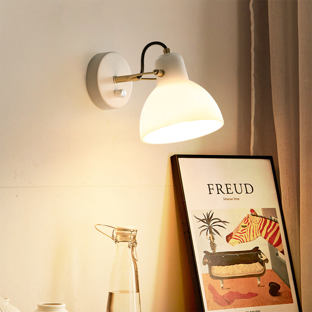 EssenceGlow - Minimalist White Glass Wall Lamp