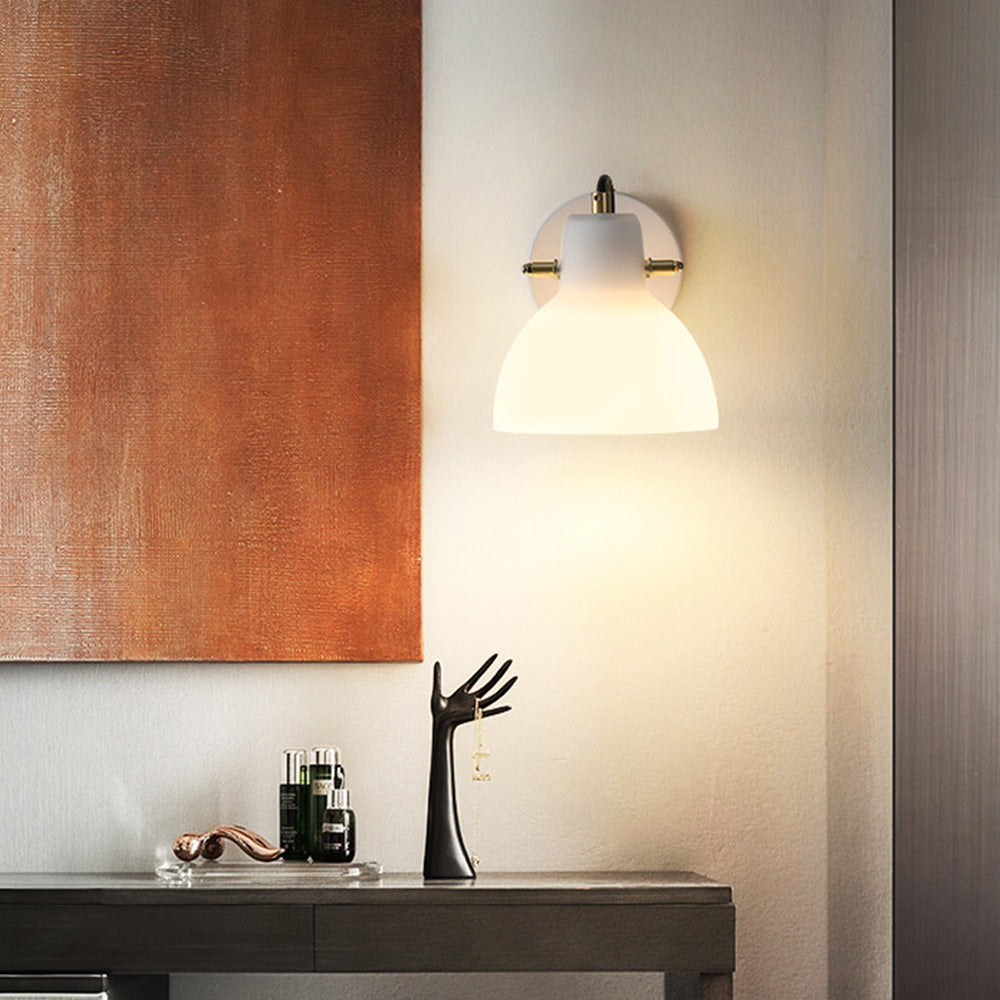 EssenceGlow - Minimalist White Glass Wall Lamp