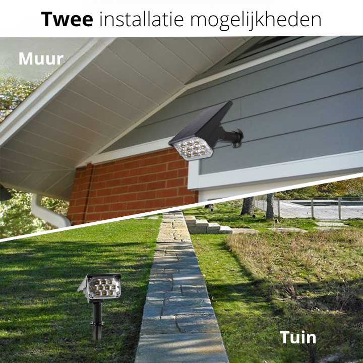Wireless LED Solar Garden Spotlights Deluxe (1 + 1 FREE)