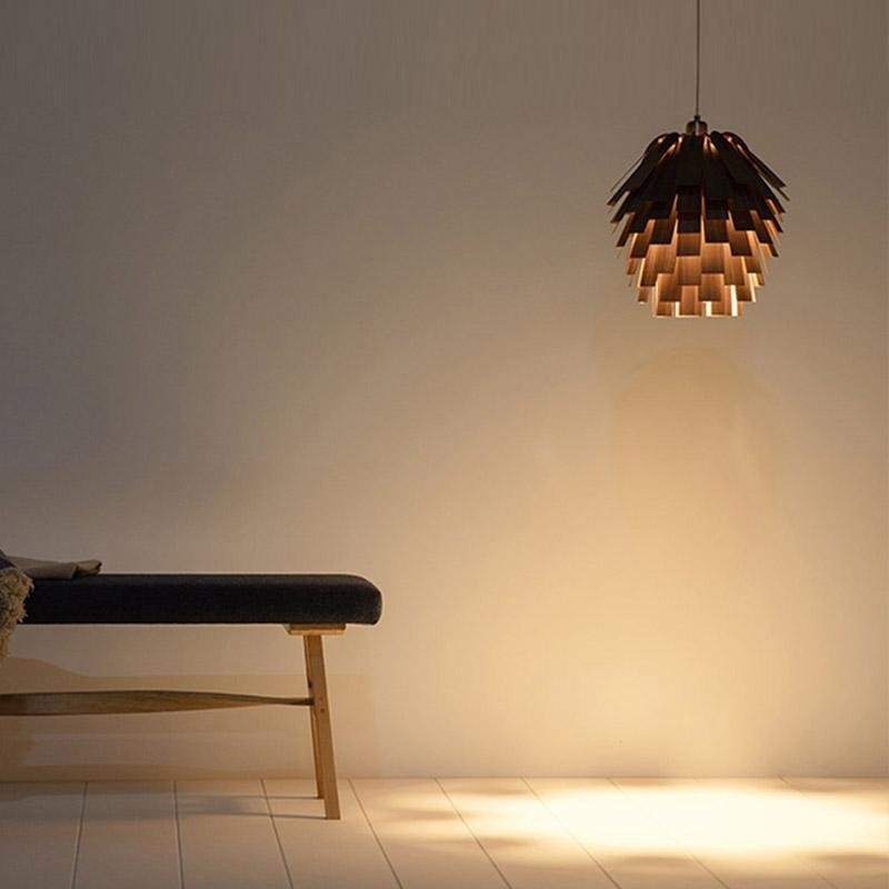 ArtichokeGlow Pendant - Luxury Wooden Pendant Light with Rustic Charm