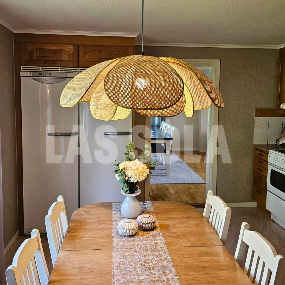 NaturelChic Lamp - Elegant Rattan Pendant Light for Bedroom