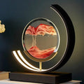 ZenScape Harmony Lamp – Atmospheric Lighting Whiteh Moving Sand Artwork