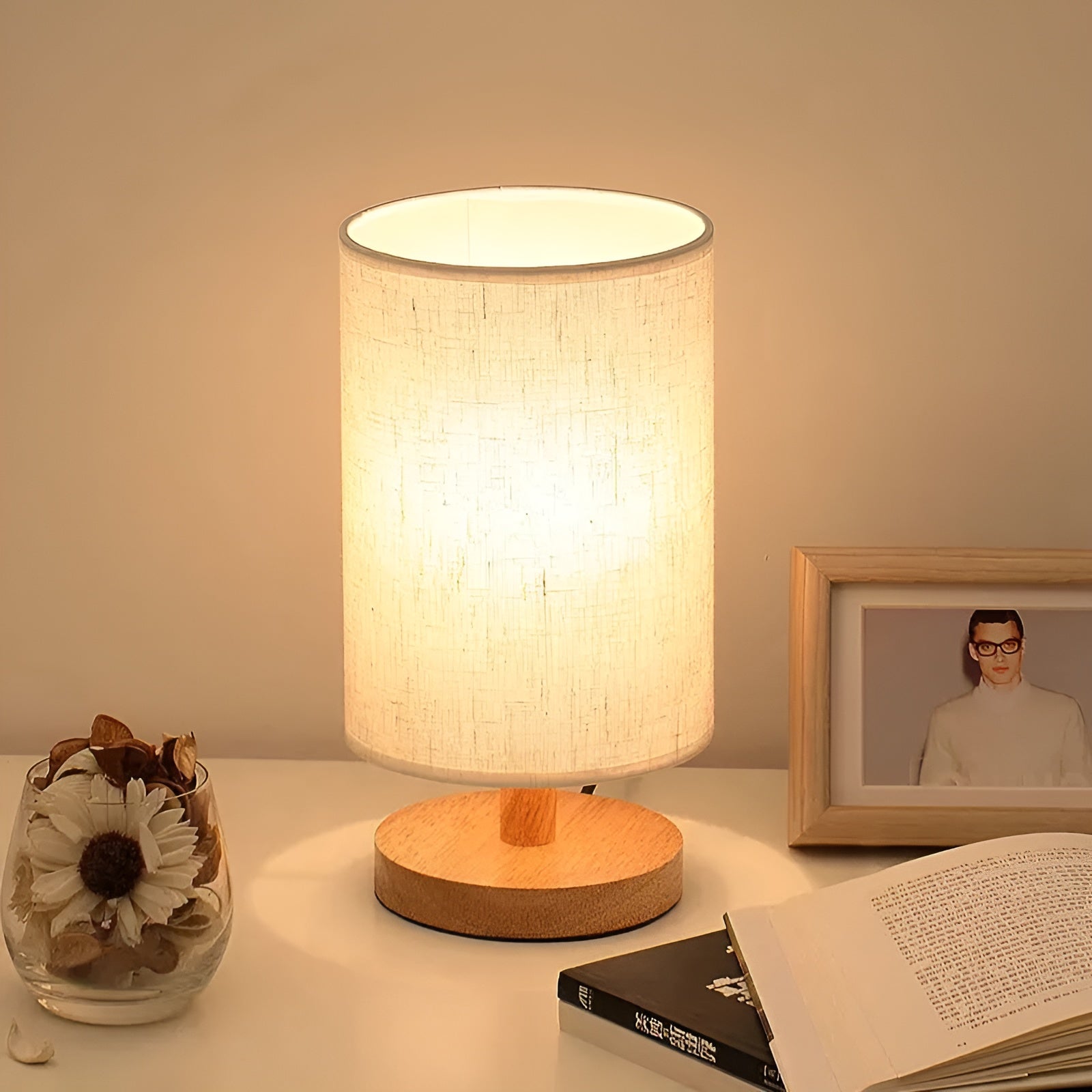 Elegant ZenShade LED - Table Lamp for Luxury Bedroom Lighting