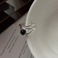 Elegant Arden Black Onyx Multi-line Ring
