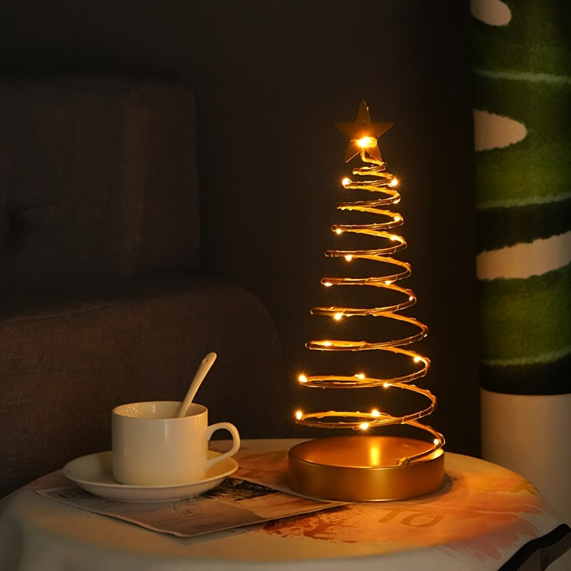 StarGlow – LED Star Tree Table Lamp in Stainless Steel