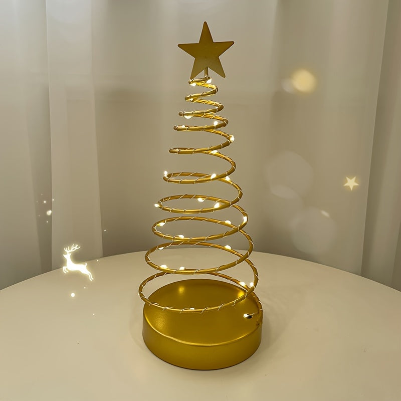 StarGlow – LED Star Tree Table Lamp in Stainless Steel