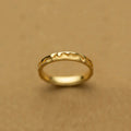 Elegant Sienna Gold Honeycomb Ring