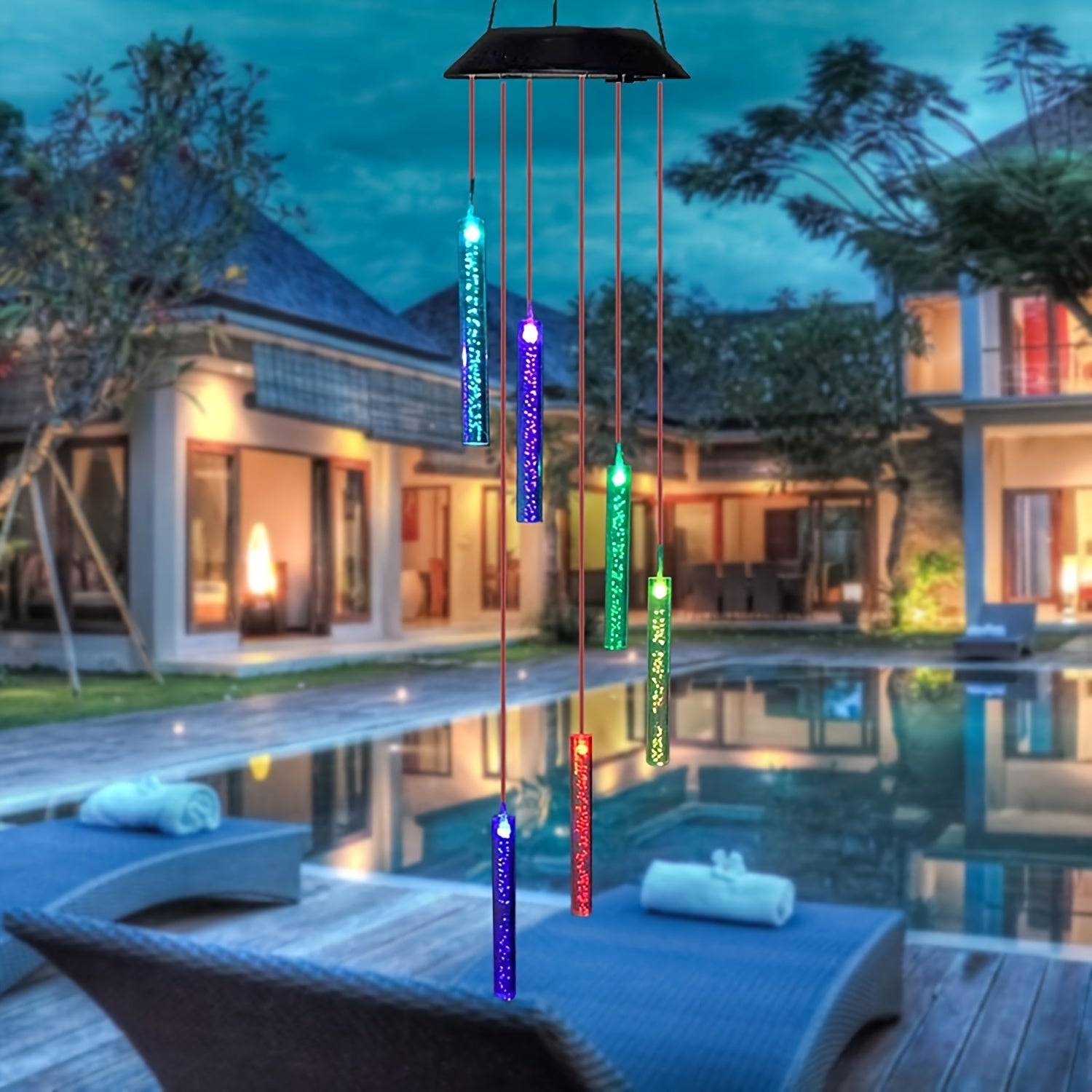 SolarChime - Colourful LED Wind Chime Outdoor