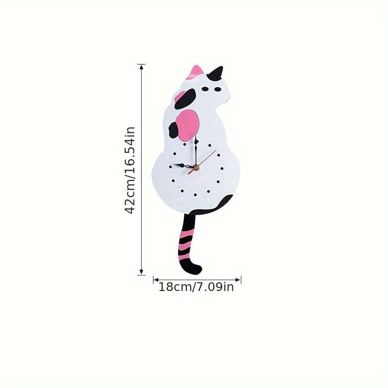 SwingTail Clock - Silent Swinging Tail Cat Wall Decoration