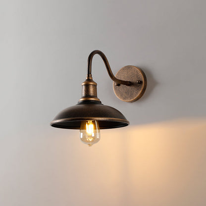 Alessio Vintage-Inspired Dome-Shaped Antique Brass Waterproof Outdoor Wall Lamp – IP65 Rated